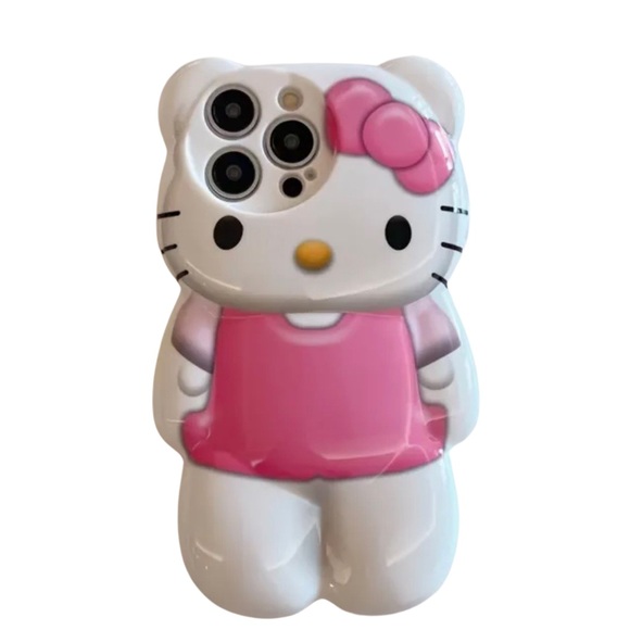 Sanrio Hello Kitty Iphone New 3D Cute Soft Silicone Protective Case 14 Pro NWT. - Picture 6 of 10